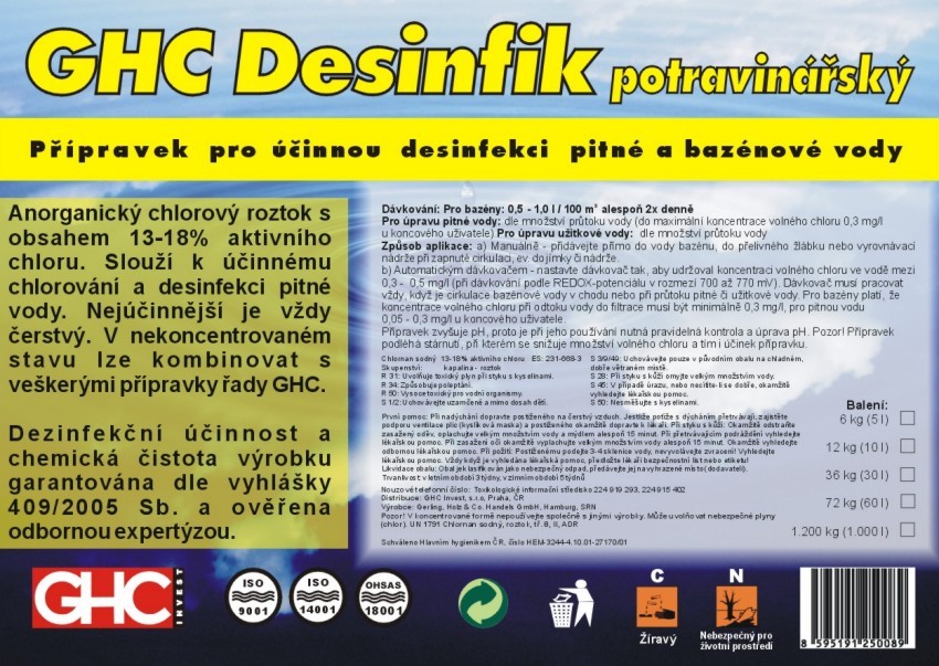 Chlórnan sodný GHC Desinfik